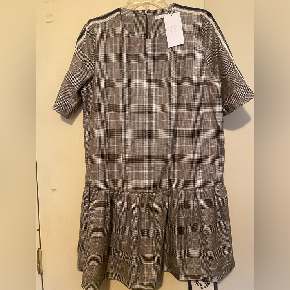 Zara Plaid Ruffle Dress Size XL